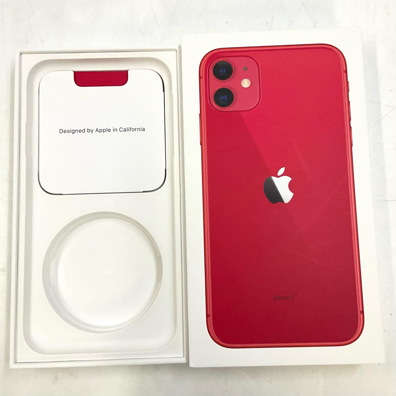 iPhone 11 64GB (PRODUCT)RED SIMフリー 動作確認済 - メルカリ