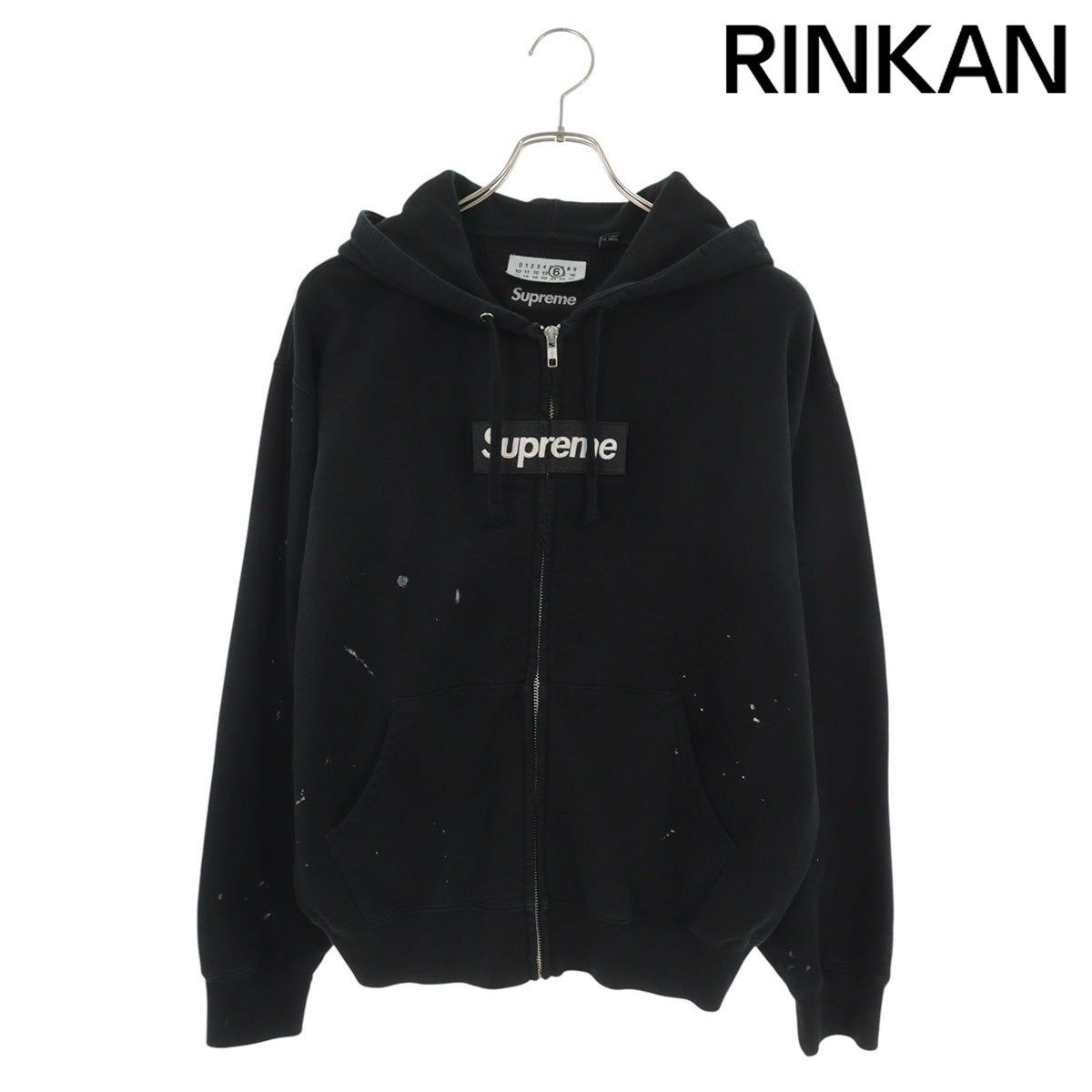 シュプリーム ×エムエムシックス MM6 26SS Box Logo Zip Up Hooded Sweatshirt ボックスロゴシップアップパーカー メンズ S 71,968円