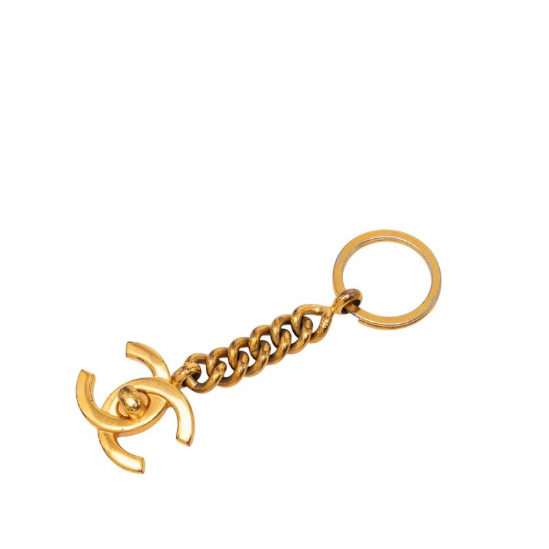 シャネル ココマーク ヴィンテージ キーホルダー チャーム 96A刻印 ゴールド メッキ レディース CHANEL【1-0278156】