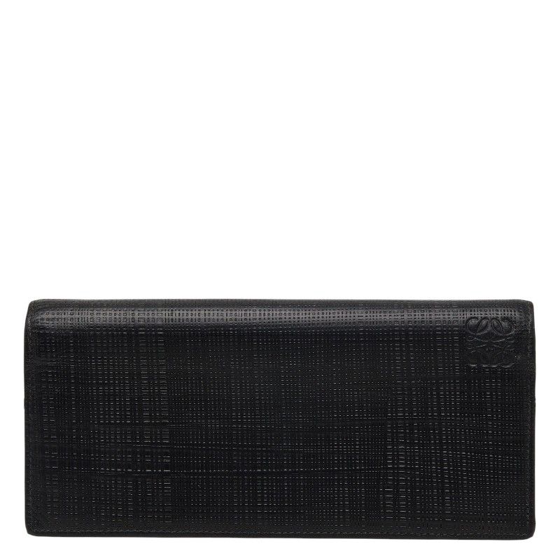 ロエベ アナグラム リネン 長財布 ブラック レザー レディース LOEWE【252-78411】 18,060円