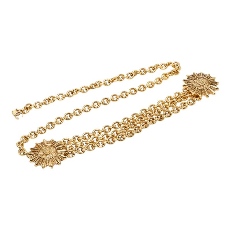 シャネル ココマーク チェーンベルト ゴールド メッキ レディース CHANEL【227-78509】