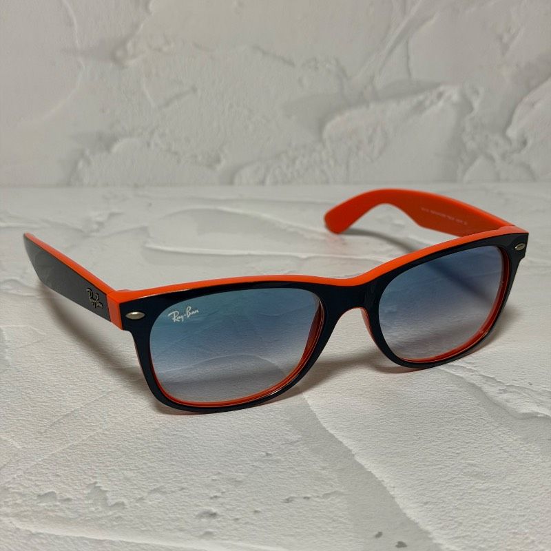 Ray-Ban レイバン RB2132 NEW WAYFARER サングラス ネイビー オレンジ ミラーレンズ グラデーション ニューウェイファーラー A49