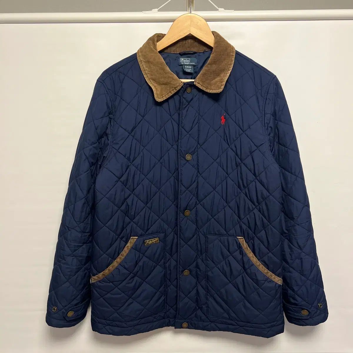 正規品/M ポロ ラルフローレン キルティング ネイビー ジャケット アウター