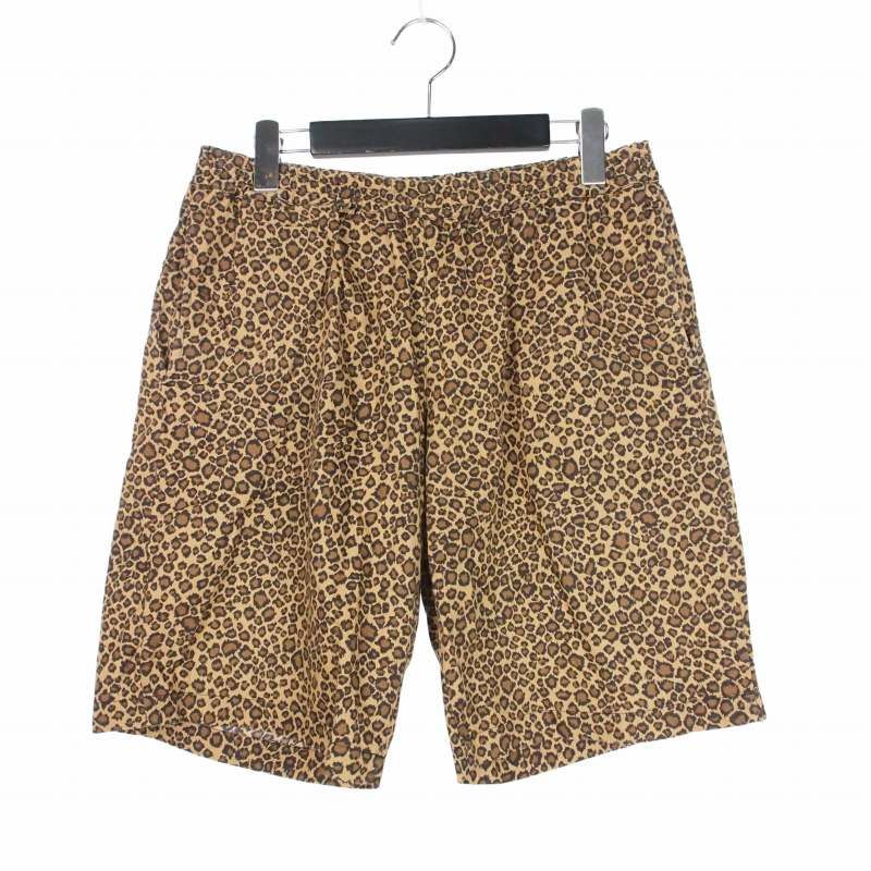 ユニフォームエクスペリメント uniform experiment LEOPARD EASY SHORTS レオパードイージーショーツ ショートパンツ ハーフパンツ 2 ブラウン 茶 UE-180016