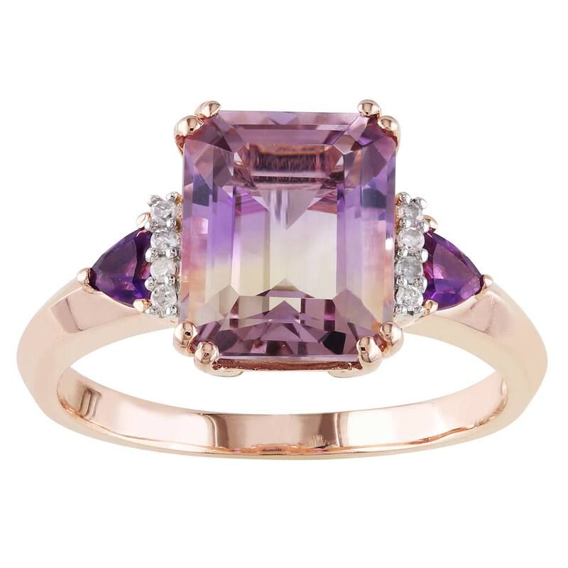 ステラ グレース レディース アクセサリー リング Stella Grace 18k Rose Gold Over Silver Ametrine Amethyst Diamond Accent Co