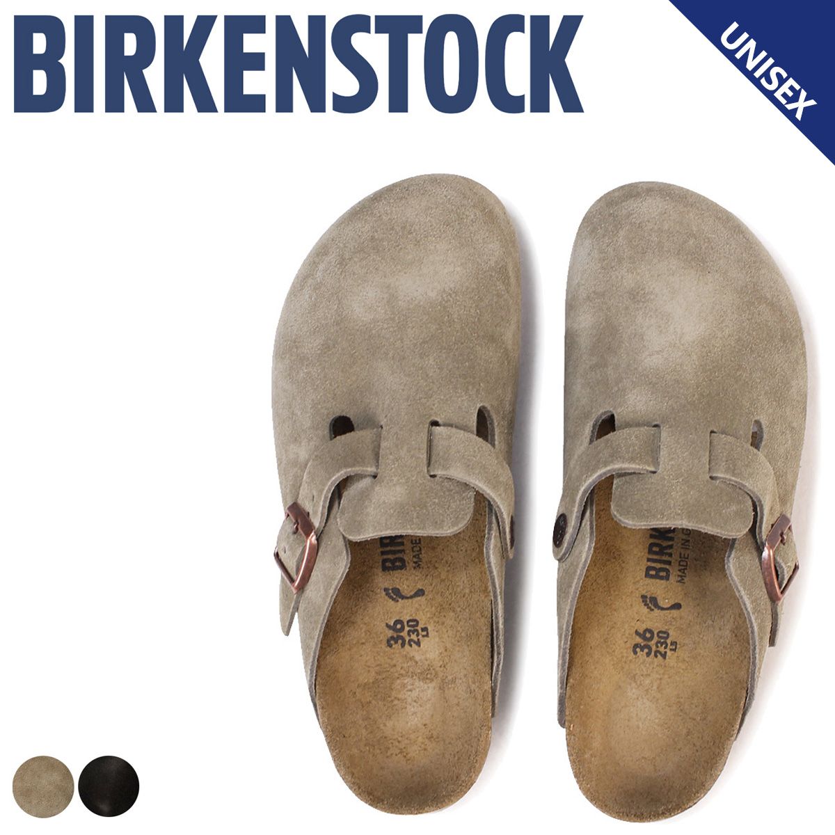 ビルケンシュトック BIRKENSTOCK ボストン メンズ レディース BOSTON ビルケン サンダル 細幅 普通幅 クロッグサンダル スエード、BK/N/L