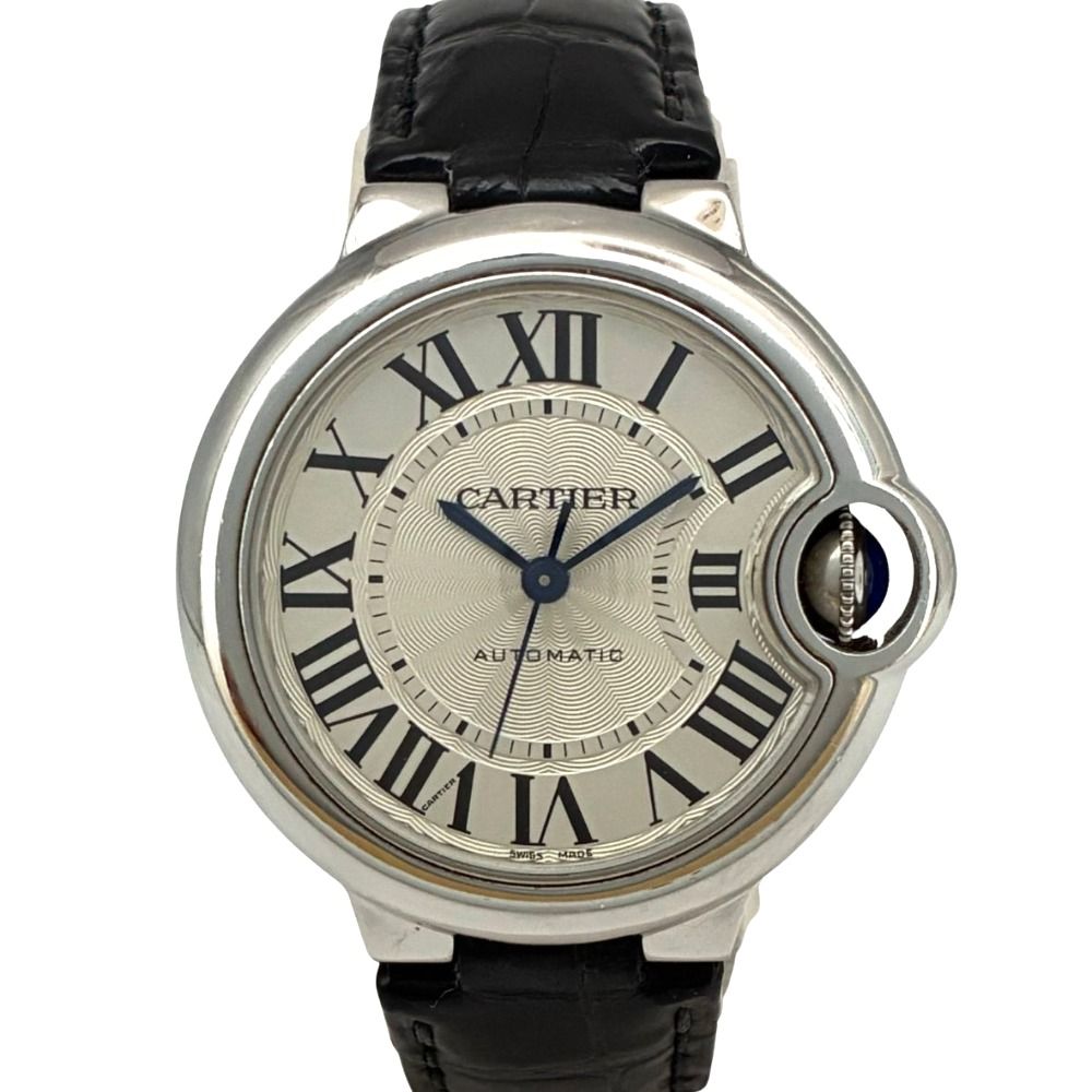 カルティエ バロンブルー 33mm 自動巻き WSBB0030 シルバー文字盤 ステンレス レディース BALLON BLEU CARTIER 腕時計