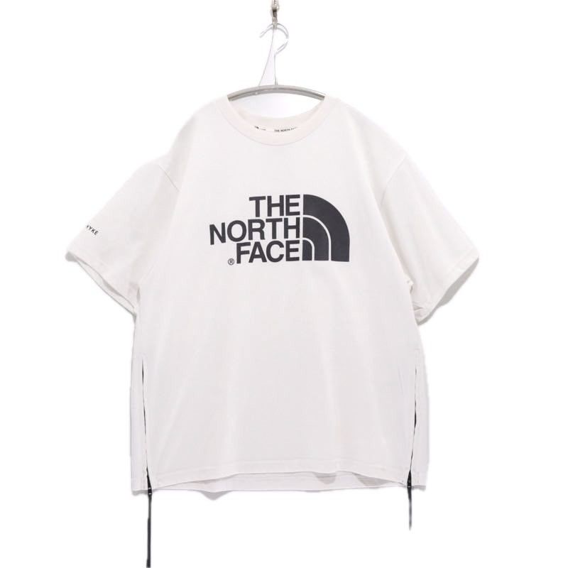 【中古A】レディース M THE NORTH FACE × HYKE ザノースフェイス ハイク Side Zip S/S Tee サイドジップ 半袖 Tシャツ 19SS NTW391HY White