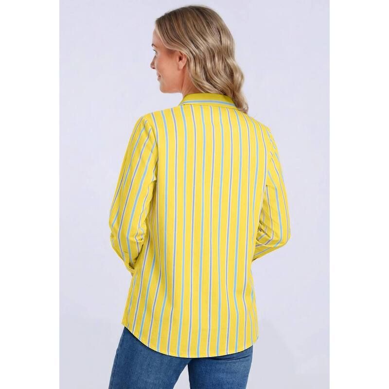 ウーマン ウィズイン レディース トップス シャツ プラスサイズ Woman Within Plusize Perfect Long Sleeve Shirt Evening Blue Pretty