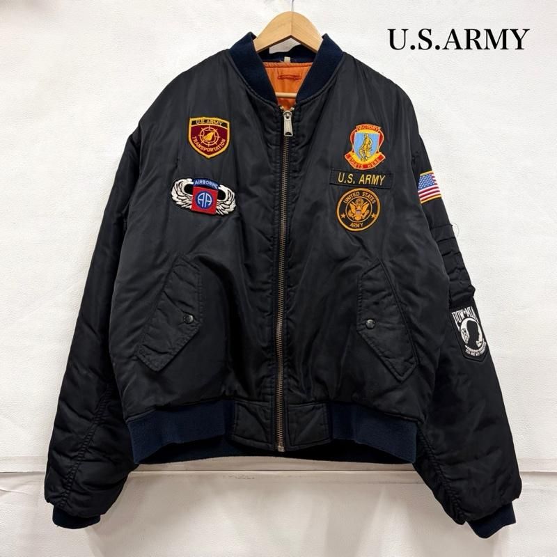 ミリタリー US ARMY 80s 90s MA-1 刺繍 パッチ フライトジャケット