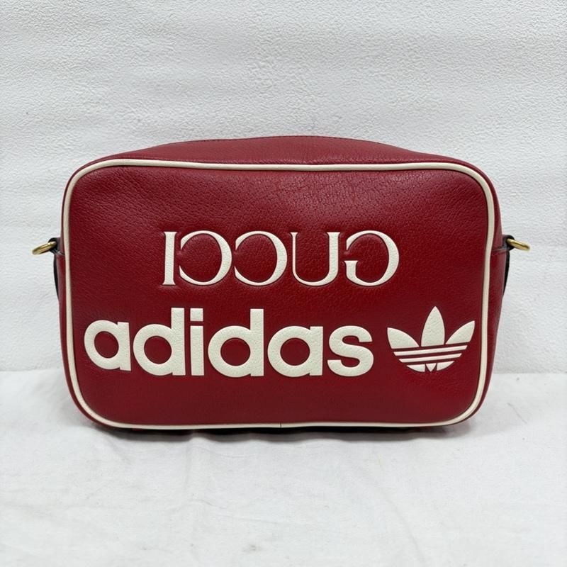 グッチ adidas コラボ スモール レザー ショルダーバッグ トレフォイル