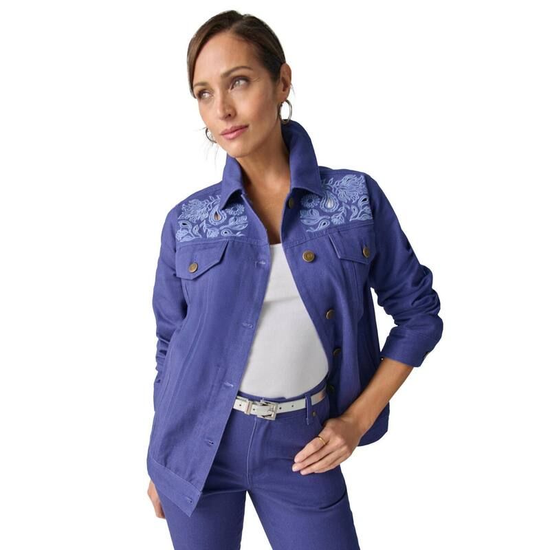 ジェシカロンドン レディース アウター ジャケット・ブルゾン プラスサイズ コットン デニム Jessica London Womens Plusize Classicotton Denim Jack