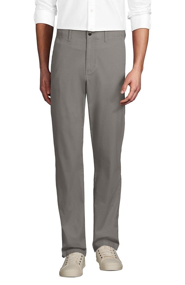 ランズエンド メンズ ボトムス カジュアルパンツ Lands End Knockabout Comfort Waist Classic Fit Chino Pant Wet Cement