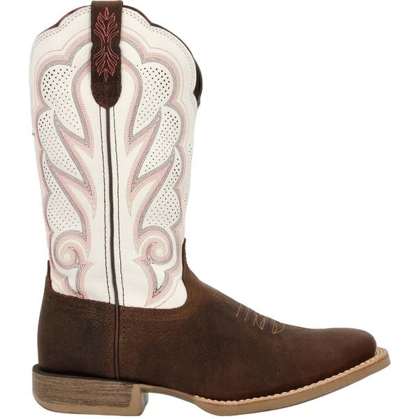 ドゥランゴ レディース シューズ ブーツ・レインブーツ DURANGO Womens White Ventilated Western Bootrail Brown And White ホワイト