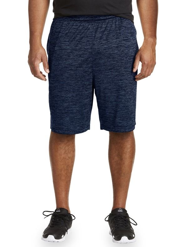 リーボック メンズ ボトムス ハーフパンツ・ショーツ ショートパンツ Reebok Performance Techeather Shorts Navy Heather ヘザー