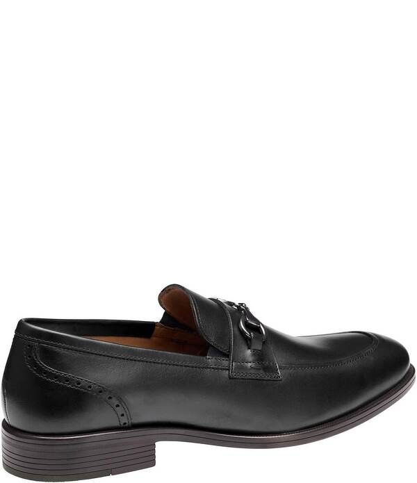 ジョンストンアンドマーフィー メンズ シューズ スリッポン・ローファー レザー Johnston Murphy Mens Reeve Leather Bit Loafers Black ブラック