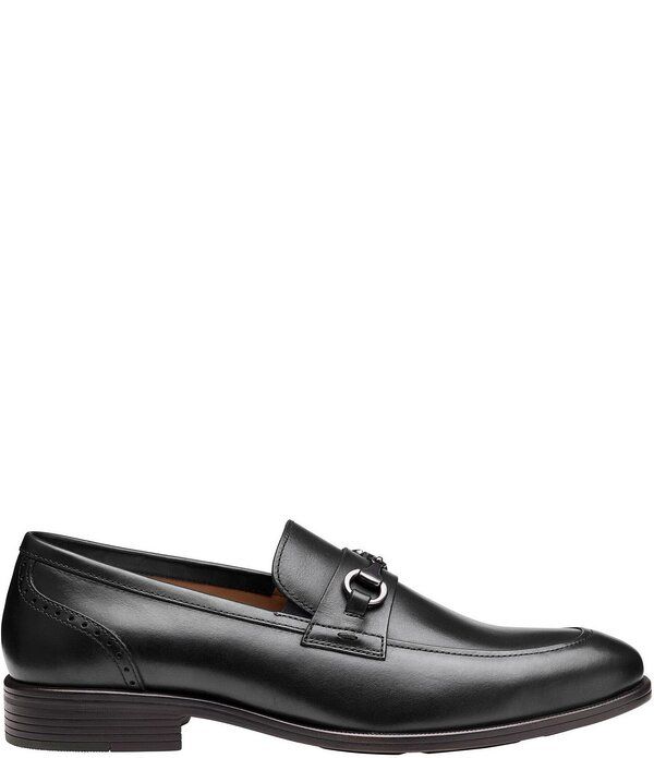 ジョンストンアンドマーフィー メンズ シューズ スリッポン・ローファー レザー Johnston Murphy Mens Reeve Leather Bit Loafers Black ブラック