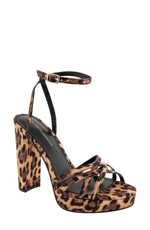 BCB ジェネレーション レディース シューズ ヒール プラットフォーム サンダル アンクル BCBGeneration Orisankle Straplatform Sandaleopard アニマ