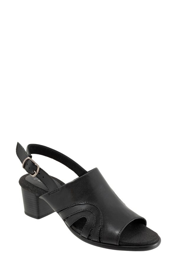 トロッターズ レディース シューズ ヒール サンダル Trotters Mariam Slingback Sandal Black ブラック