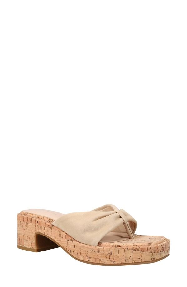 ペレモーダ レディース シューズ ヒール プラットフォーム Pelle Moda Bandi Platform Flip Flop Latte