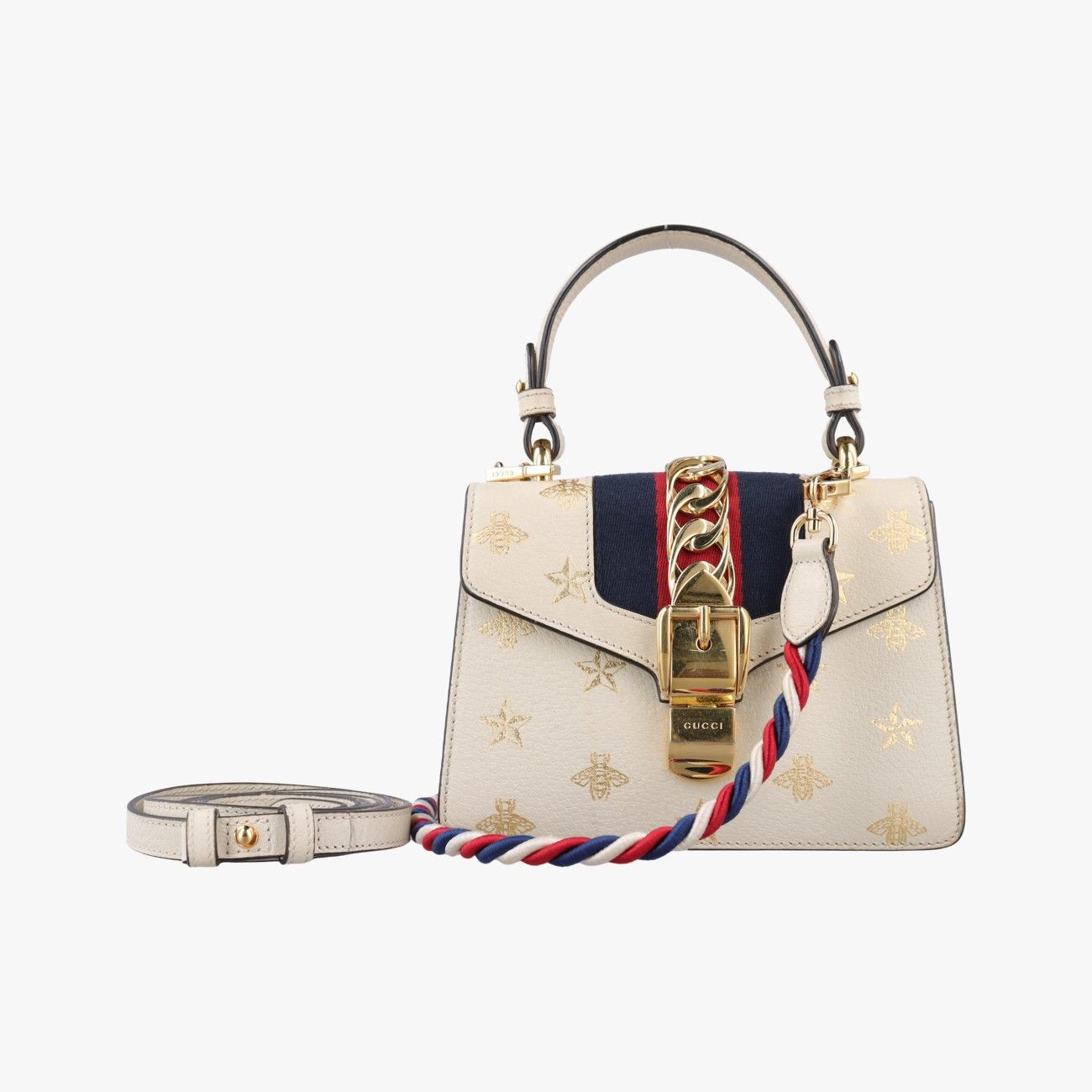 グッチGucciシルヴィ ホワイト レザー 470270 A026707900
