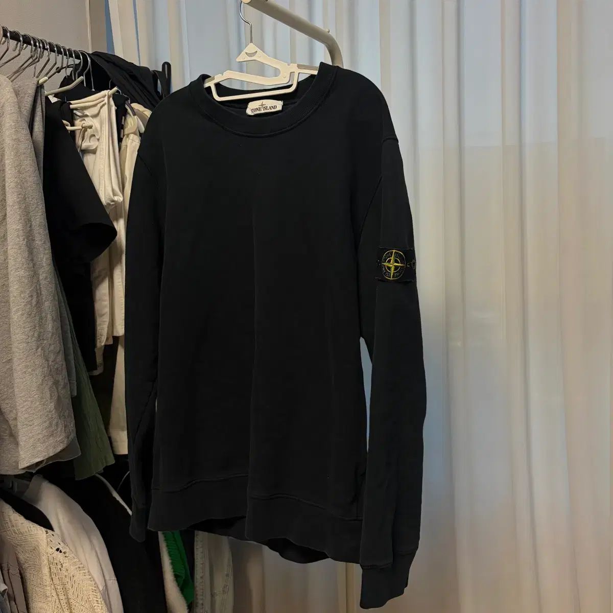 {ほぼ新品/xl} STONE ISLAND ストーンアイランド ブ ラック スウェット