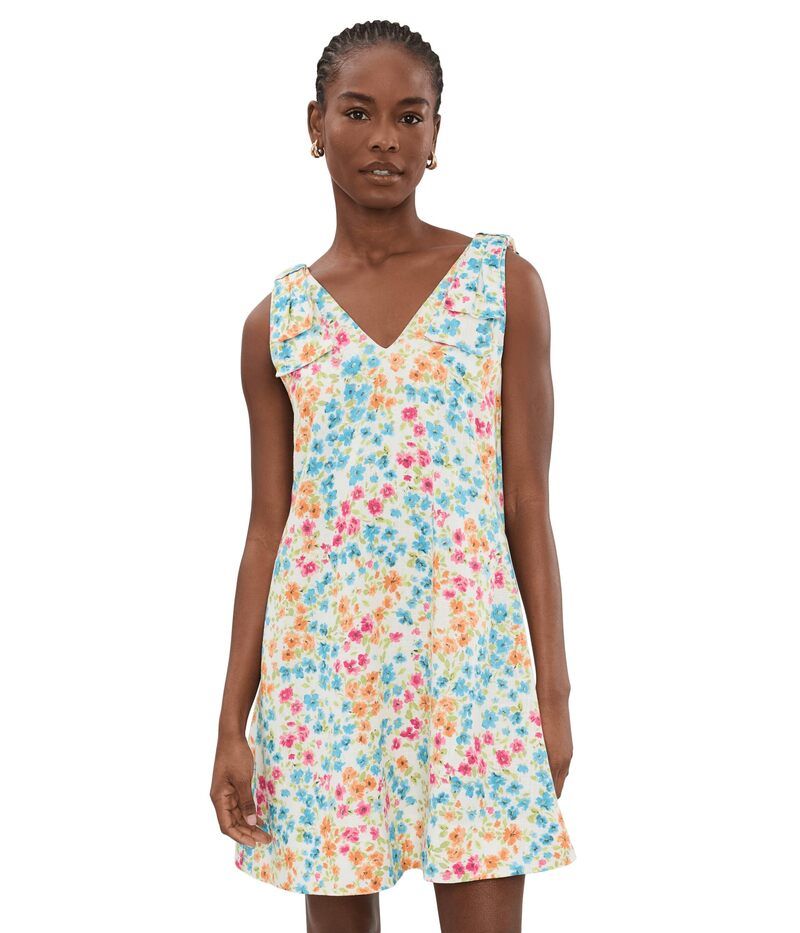 セセ レディース トップス ワンピース A ライン フラワー柄 フラワー CeCe Floral Bow Strap ALine Dress New Ivory アイボリー