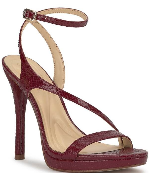 ジェシカシンプソン レディース シューズ サンダル アシンメトリー Jessica Simpson Dixia Lizard Embossed Asymmetrical Strap High Stil