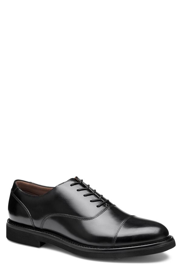 ジョンストンアンドマーフィー メンズ シューズ オックスフォード キャップ Johnston Murphy Tyson Cap Toe Oxford Black Full Grain ブラック