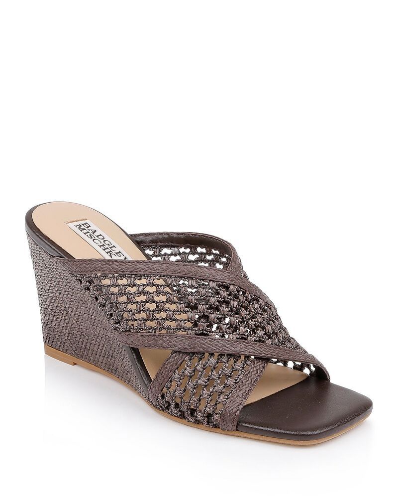 バッジェリーミシュカ レディース シューズ サンダル Badgley Mischka Womens Xandria Wedge Sandals Brown ブラウン