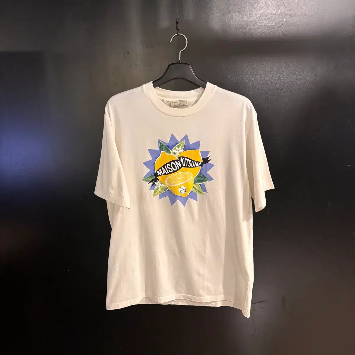 メゾンキツネ レモン プリンティング 半袖 Tシャツ