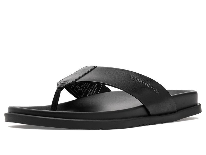 ケネスコール メンズ シューズ サンダル Kenneth Cole Worly Black Leather ブラック