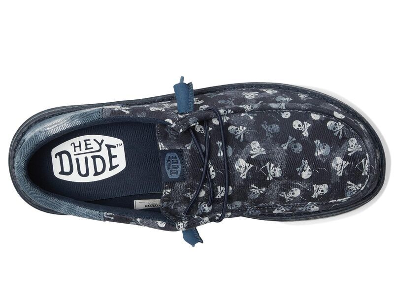 ヘイデュード メンズ シューズ スニーカー プリント Hey Dude Wally Funk Skull Print Vintage BlueNavy Blazer ネイビー ヘイデュード メンズ シューズ スニーカー プリント Hey Dude Wally Funk Skull Print Vintage BlueNavy Blazer ネイビー