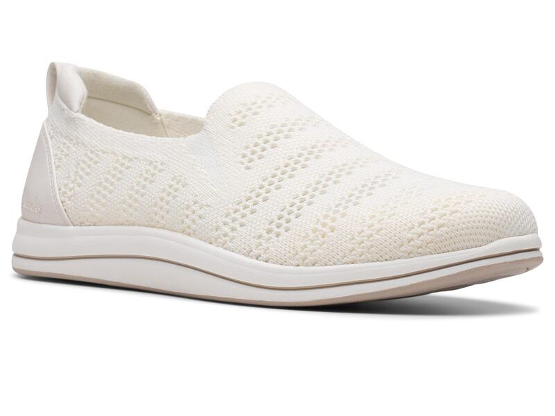 クラークス レディース シューズ スニーカー Clarks Breezey Izzy Whitextile ホワイト