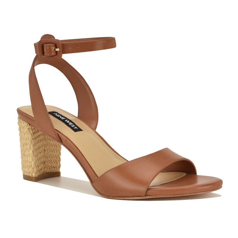 ナインウェスト レディース シューズ パンプス サンダル ヒール Nine West Pheba Womens Almond Toe Block Heel Dressandals Medium Bro