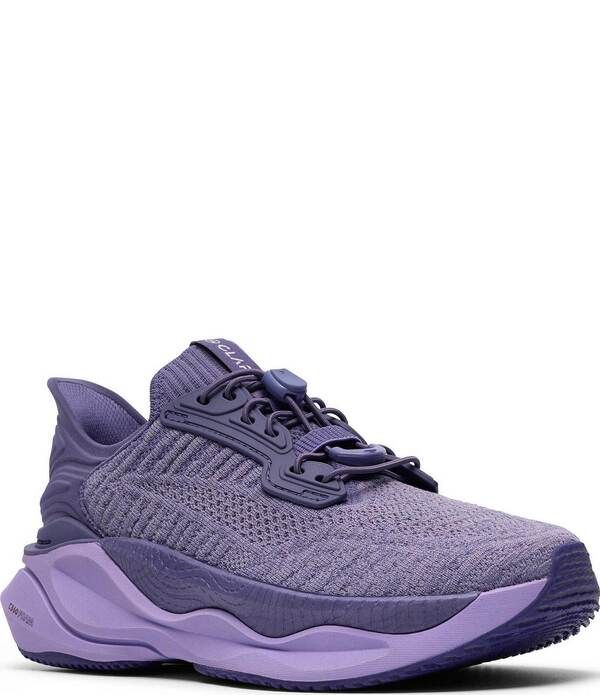クラークス レディース シューズ スニーカー レース ニット Clarks Womens Pace Rise Knitoggle Lace Sneakers Berry