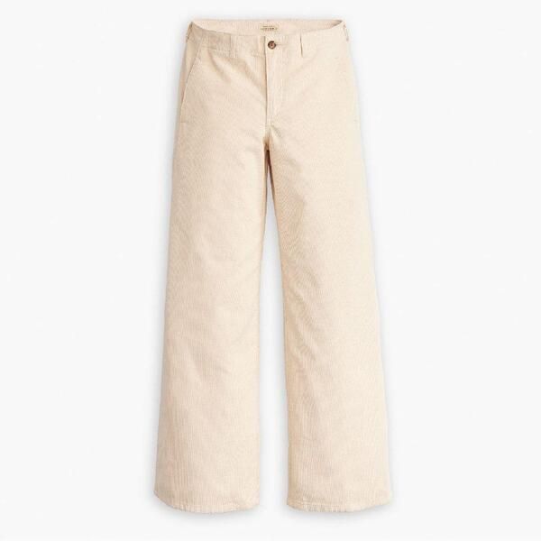 リーバイス レディース ボトムス デニムパンツ ワイドレッグ ジーンズ Levis Womens Chino Wide Leg Jeans White Swan ホワイト