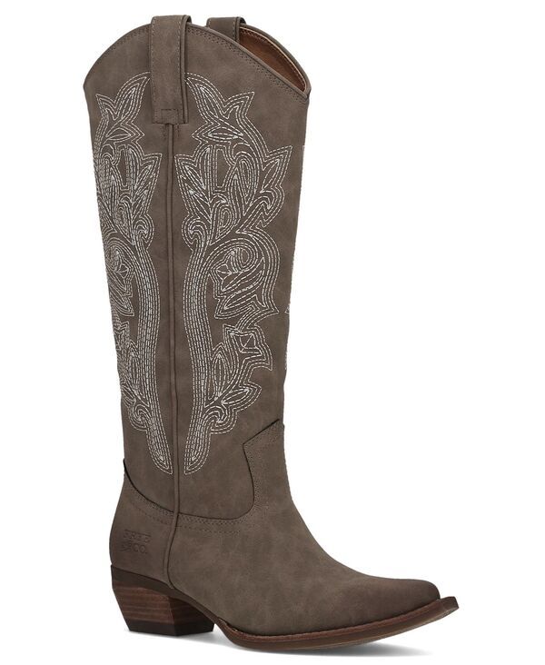 フライ レディース シューズ ブーツ・レインブーツ Frye and Co Womens Irlene Deco Stitch Knee High Western Boots Taupe トープ