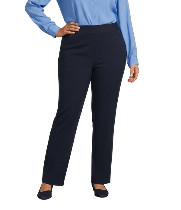 インベストメンツ レディース ボトムス カジュアルパンツ ストレート プラスサイズ Investments Plusize the PARK AVE fit PullOn Straight Leg C