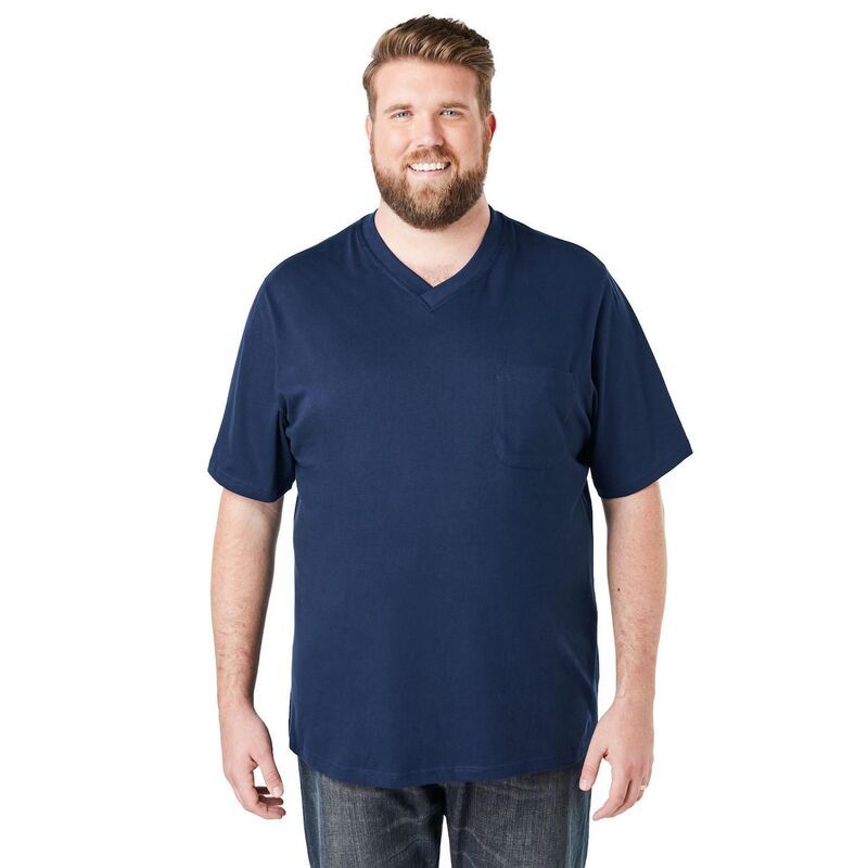 ボルダークリーク レディース トップス Tシャツ Vネック トール Boulder Creek by KingSize Mens Big Tall Heavyweight Pocket VNeck T