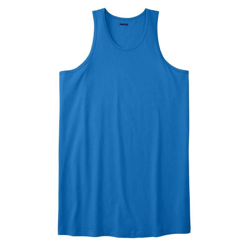 キングサイズ レディース トップス Tシャツ トール KingSize Mens Big Tall ShrinkLess Lightweight LongerLength Tank Royal Blu