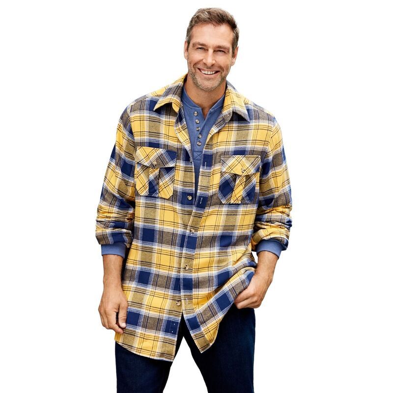 キングサイズ レディース トップス Tシャツ トール KingSize Mens Big Tall Signature Plaid Flannel Shirt Slate Blue Plaid スレー