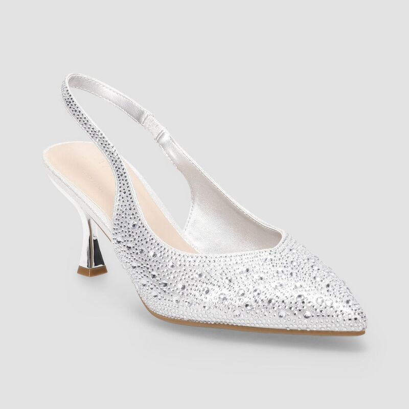 アプトナイン レディース シューズ パンプス Apt 9 Bling Slingback Womens Pumpsilver シルバー
