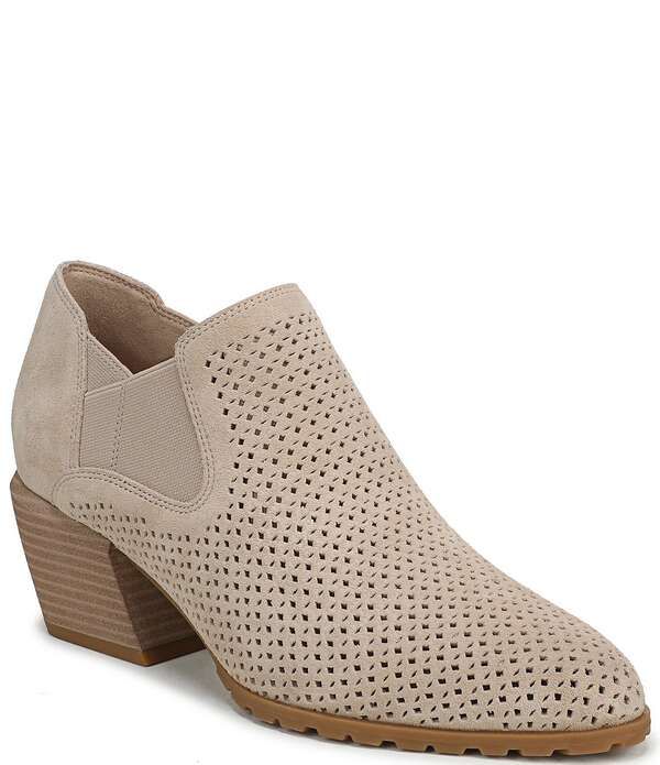 バイオニック レディース シューズ ブーツ・レインブーツ スエード ヒール Vionic Bethany Perf Suede Stacked Heel Booties Lucid Beige ベージ