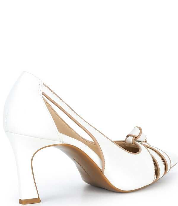 アレックスマリー レディース シューズ ヒール カットアウト レザー Alex Marie Harvie Leather Knotted CutOut Pumps WhiteDark Sierra T