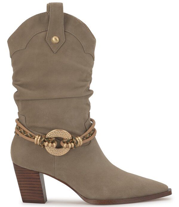 ジェシカシンプソン レディース シューズ ブーツ・レインブーツ スエード Jessica Simpson Hanie Suede Western Slouch Boots Light Grey グレー