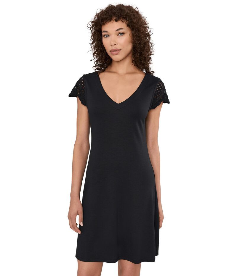 トッミーバハマ レディース トップス ワンピース Tommy Bahama Darcy Crochet Sleeve Short Dress Black ブラック 29,770円