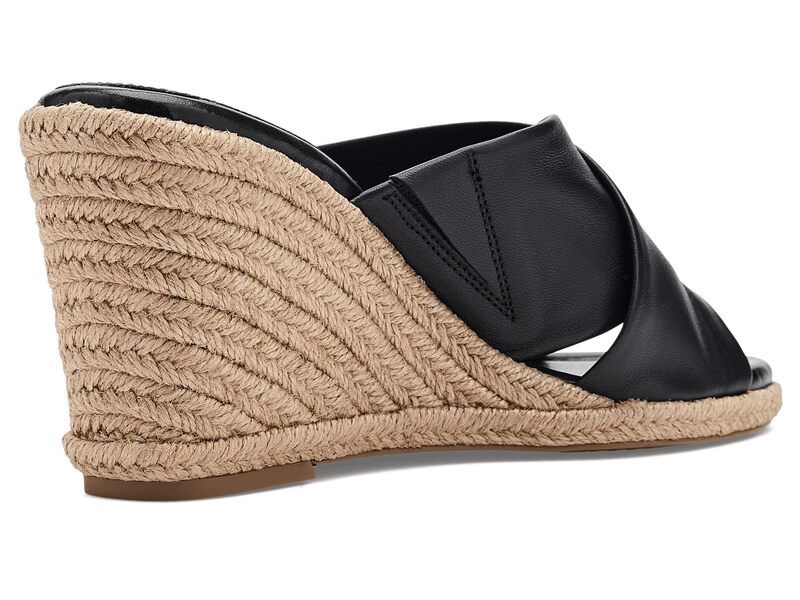 ヴィンスカムート レディース シューズ ヒール サンダル Vince Camuto Fisella Cross Band Espadrille Wedge Sandals Black ブラック