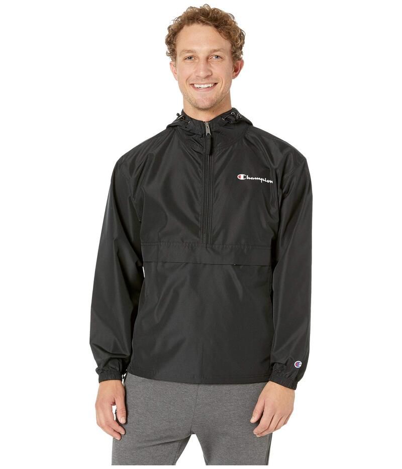チャンピオン メンズ アウター コート ジャケット Champion Stadium Packable Jacket Black ブラック