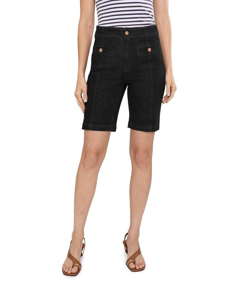 エヌワイディージェイ レディース ボトムス ハーフパンツ・ショーツ ショートパンツ デニム NYDJ Ella Denim Button Welt Pocket Shorts Black Rinse